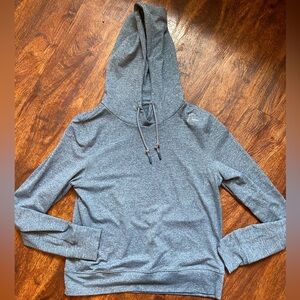 Rhoback Hoodie Heathered Blue Size Small